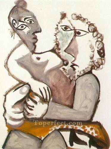 Seated couple 1 1971 Pablo Picasso Oil Paintings
